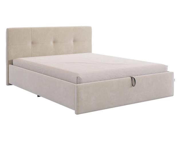 Кровать с подъемным механизмом Веста 1600 крем (велюр)